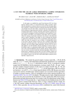 A CLT for the LSS of large dimensional sample covariance matrices with
  diverging spikes