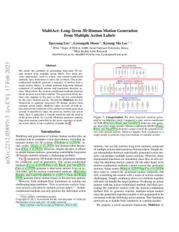 MultiAct: Long-Term 3D Human Motion Generation from Multiple Action
  Labels