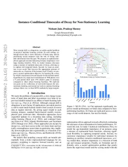 Instance-Conditional Timescales of Decay for Non-Stationary Learning