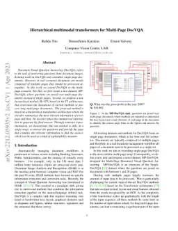 Hierarchical multimodal transformers for Multi-Page DocVQA