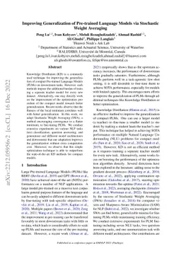Improving Generalization of Pre-trained Language Models via Stochastic
  Weight Averaging