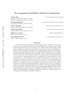 On Computing Probabilistic Abductive Explanations