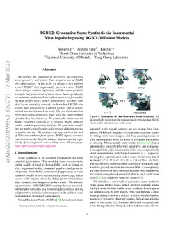 RGBD2: Generative Scene Synthesis via Incremental View Inpainting using
  RGBD Diffusion Models