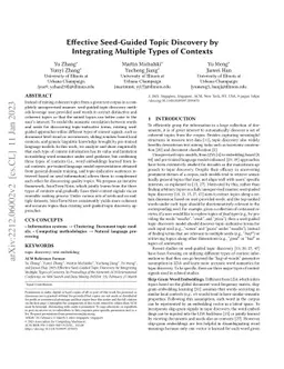 Effective Seed-Guided Topic Discovery by Integrating Multiple Types of
  Contexts