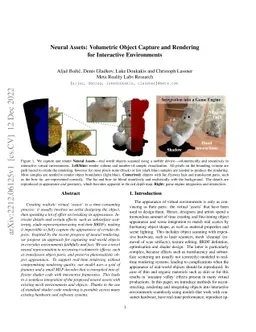 Neural Assets: Volumetric Object Capture and Rendering for Interactive
  Environments