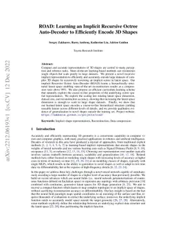ROAD: Learning an Implicit Recursive Octree Auto-Decoder to Efficiently
  Encode 3D Shapes
