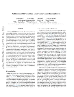 PathFusion: Path-consistent Lidar-Camera Deep Feature Fusion