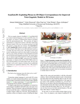ScanEnts3D: Exploiting Phrase-to-3D-Object Correspondences for Improved
  Visio-Linguistic Models in 3D Scenes