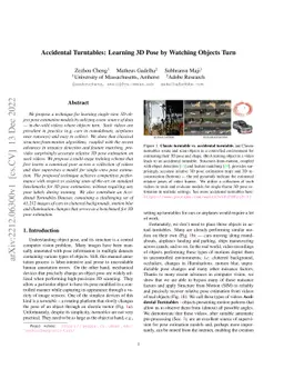 Accidental Turntables: Learning 3D Pose by Watching Objects Turn