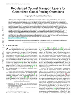 Regularized Optimal Transport Layers for Generalized Global Pooling
  Operations