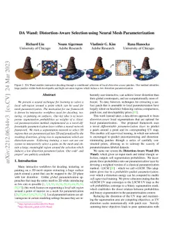 DA Wand: Distortion-Aware Selection using Neural Mesh Parameterization