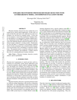Towards trustworthy phoneme boundary detection with autoregressive model
  and improved evaluation metric