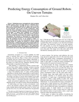 Predicting Energy Consumption of Ground Robots On Uneven Terrains