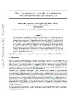 Multi-surrogate Assisted Efficient Global Optimization for Discrete
  Problems