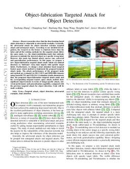 Object-fabrication Targeted Attack for Object Detection
