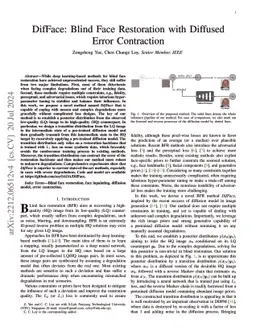 DifFace: Blind Face Restoration with Diffused Error Contraction