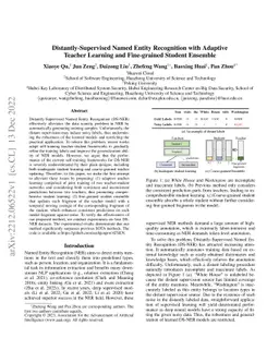 Distantly-Supervised Named Entity Recognition with Adaptive Teacher
  Learning and Fine-grained Student Ensemble