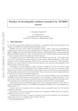 Patches of developable surfaces bounded by NURBS curves