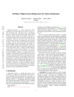 OAMixer: Object-aware Mixing Layer for Vision Transformers