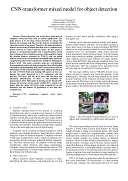 CNN-transformer mixed model for object detection