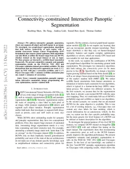 Connectivity-constrained Interactive Panoptic Segmentation