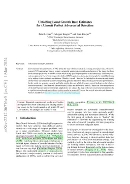 Unfolding Local Growth Rate Estimates for (Almost) Perfect Adversarial
  Detection