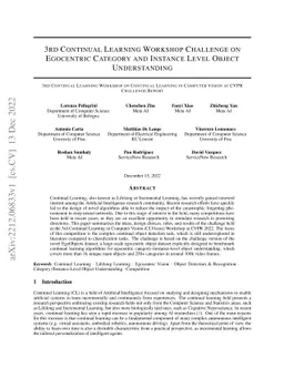 3rd Continual Learning Workshop Challenge on Egocentric Category and
  Instance Level Object Understanding