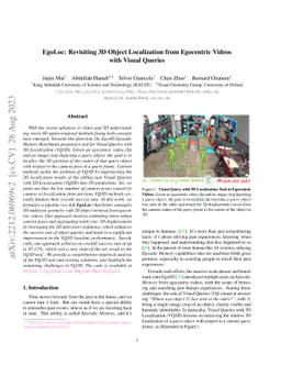 EgoLoc: Revisiting 3D Object Localization from Egocentric Videos with
  Visual Queries