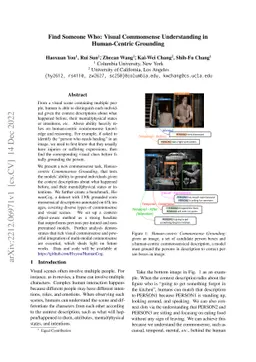 Find Someone Who: Visual Commonsense Understanding in Human-Centric
  Grounding