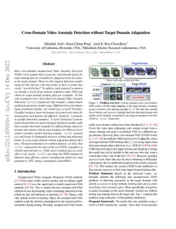 Cross-Domain Video Anomaly Detection without Target Domain Adaptation