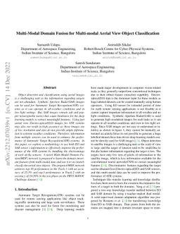 Multi-Modal Domain Fusion for Multi-modal Aerial View Object
  Classification