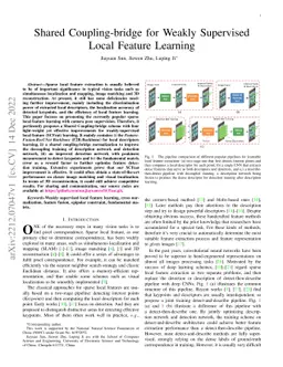 Shared Coupling-bridge for Weakly Supervised Local Feature Learning