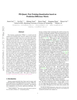 PD-Quant: Post-Training Quantization based on Prediction Difference
  Metric
