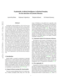 Explainable Artificial Intelligence in Retinal Imaging for the detection
  of Systemic Diseases