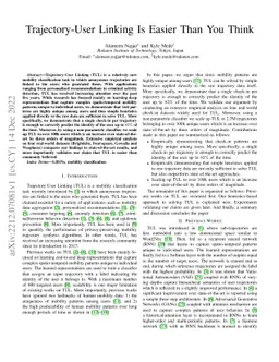 Trajectory-User Linking Is Easier Than You Think