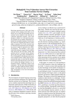 DialogQAE: N-to-N Question Answer Pair Extraction from Customer Service
  Chatlog