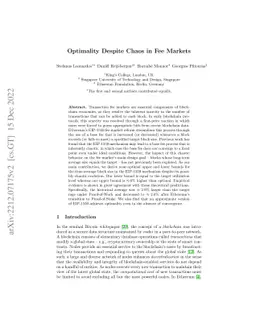 Optimality Despite Chaos in Fee Markets