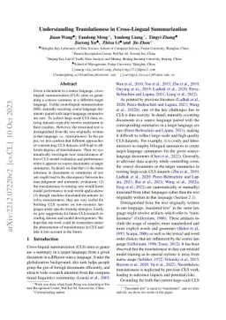 Understanding Translationese in Cross-Lingual Summarization