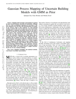 Gaussian Process Mapping of Uncertain Building Models with GMM as Prior