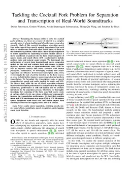 Tackling the Cocktail Fork Problem for Separation and Transcription of
  Real-World Soundtracks