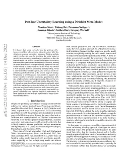 Post-hoc Uncertainty Learning using a Dirichlet Meta-Model