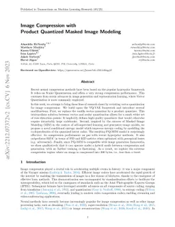Image Compression with Product Quantized Masked Image Modeling