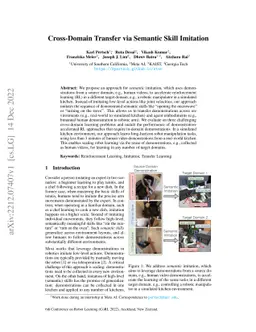 Cross-Domain Transfer via Semantic Skill Imitation