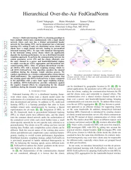 Hierarchical Over-the-Air FedGradNorm