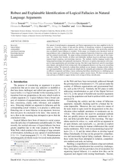 Robust and Explainable Identification of Logical Fallacies in Natural
  Language Arguments