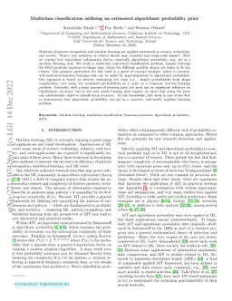Multiclass classification utilising an estimated algorithmic probability
  prior