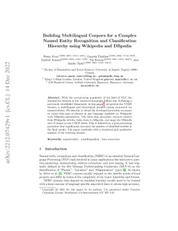 Building Multilingual Corpora for a Complex Named Entity Recognition and
  Classification Hierarchy using Wikipedia and DBpedia