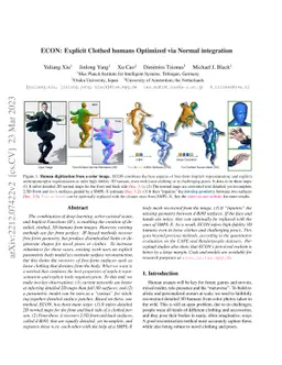 ECON: Explicit Clothed humans Optimized via Normal integration