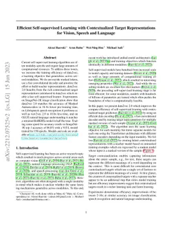 Efficient Self-supervised Learning with Contextualized Target
  Representations for Vision, Speech and Language