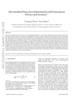 Decentralized Nonconvex Optimization with Guaranteed Privacy and
  Accuracy